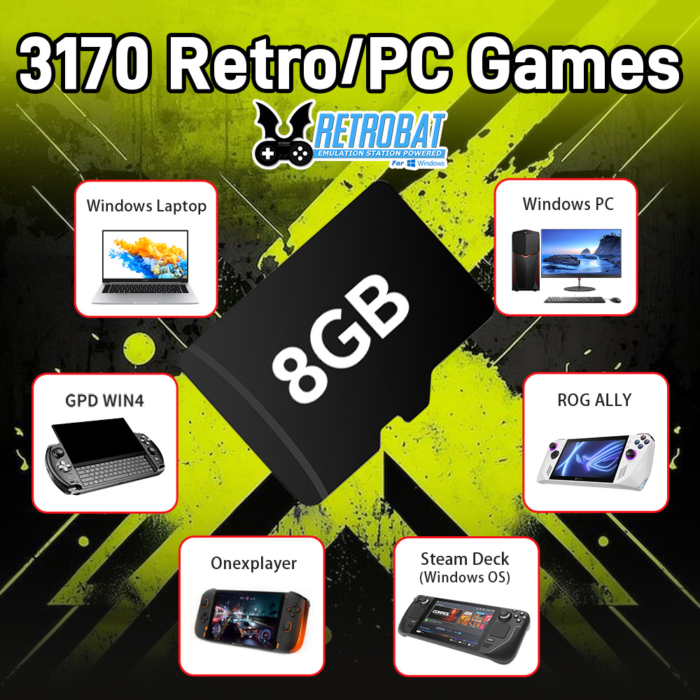 Console Retro Gaming Portable - Karta TF do gier 8 GB