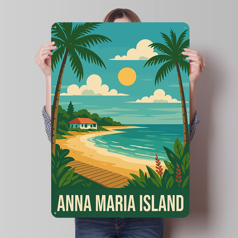 Metalowy plakat podróżniczy z  – Retro Gaming Island recenzja i cena