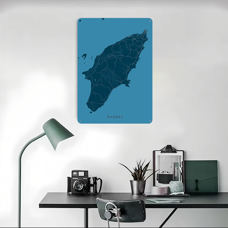 Mapa wyspy Rodos Plakat Person – Retro Gaming Island recenzja i cena