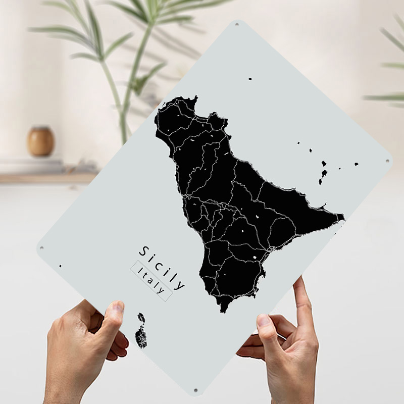 Mapa Wyspy Sycylia Plakat Pers – Retro Gaming Island recenzja i cena